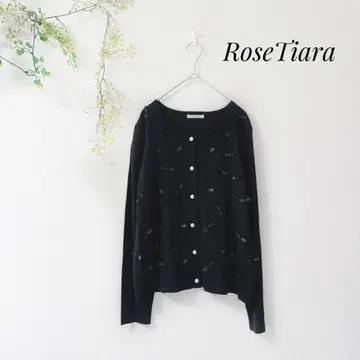 RoseTiara 리본 펄 가디건 엘레강트 빅 사이즈 42