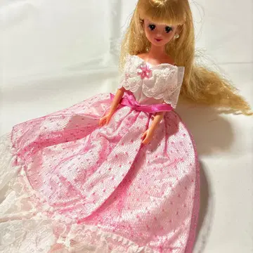 제니 인형 핑크 드레스 금발 타카라