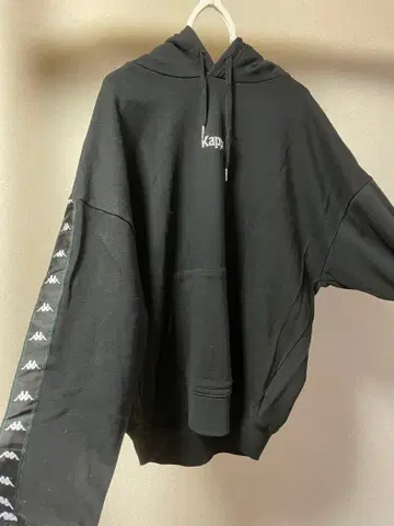 Kappa 블랙 후드 후드티