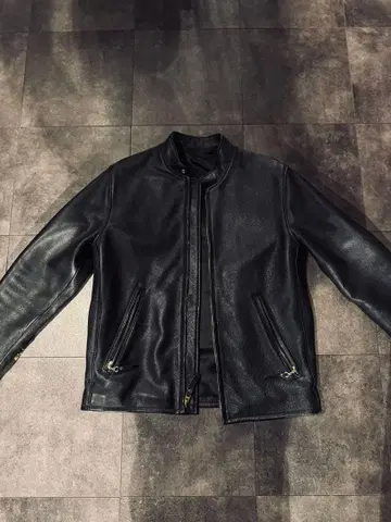 BEAMS/블랙 가죽 자켓