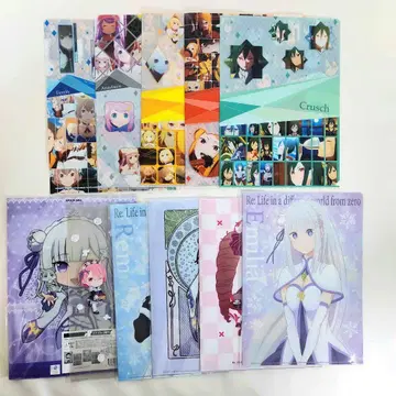 [배송비 포함] 애니메이션 리제로 캐릭터 굿즈 클리어 파일 세트 판매