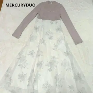 플라워 도킹 롱 슬리브 원피스 머큐리 듀오