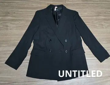 UNTITLED 더블 자켓 블랙