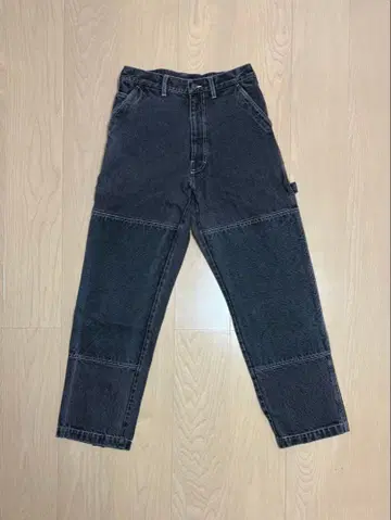 MAIDEN NOIR 더블니 페인터 데님 팬츠