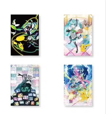 포케미쿠 포켓몬 feat. 하츠네 미쿠 캔뱃지 ( 4종 세트 )