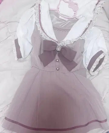 LIZLISA 세일러 카라 셋업 핑크