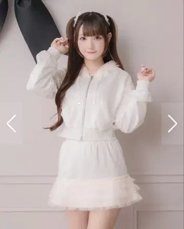 pium 피움 튤 프릴 후드티 셋업