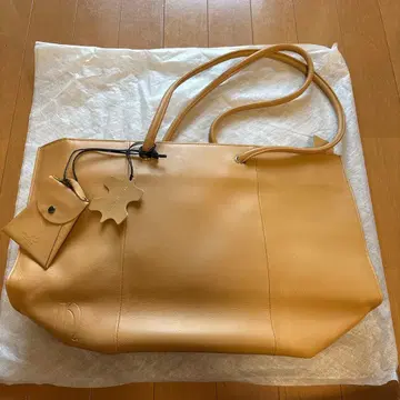 나카자와 가방 소가죽 토트백 베이지