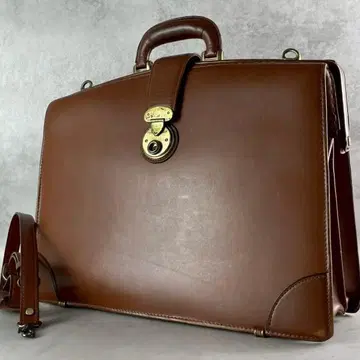 긴자 타니자와 더치백 2way 가죽 브라운 비즈니스 백