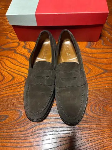 리갈 브라운 스웨이드 로퍼 24.5cm