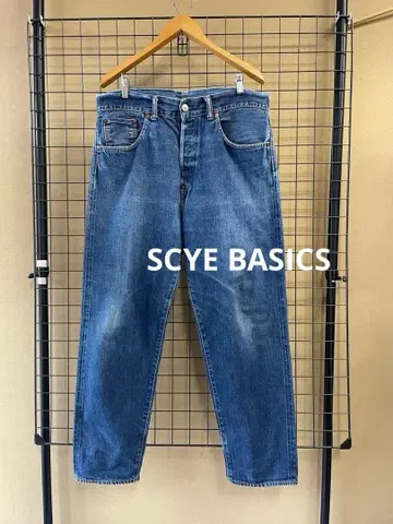 SCYE BASICS 사이 와이드 테이퍼드 셀비지 데님 팬츠