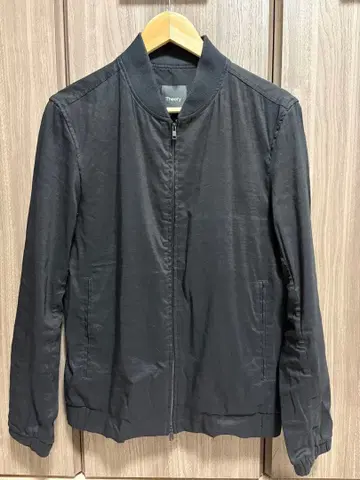 띠어리 린넨 더블 집업 블루종