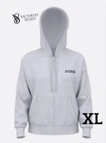빅토리아시크릿 새상품 캠퍼스 플리스 풀 집업 후드티 그레이 XL