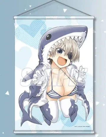 제비뽑기당 우사키쨩은 놀고 싶어 상어 코스튬 태피스트리