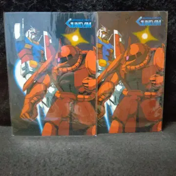 건담 & 샤아 자쿠 데드스탁 책받침 2개 세트 당시 물품