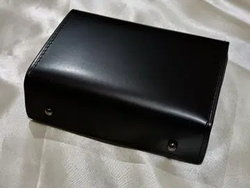 새상품 접이식 지갑 도치기 가죽 블랙