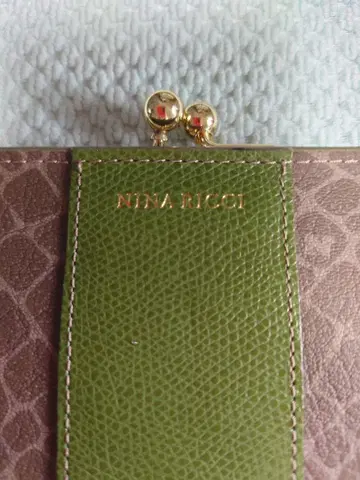 NINA RICCI 접이식 지갑 브라운/그린