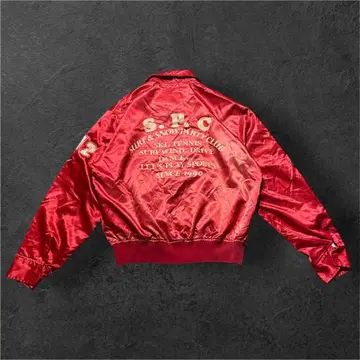 90s DAVID WORKSHOP 일본제 새틴 바시티 자켓