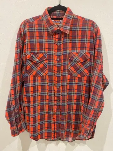80s dickies 프리넬 체크 무늬 L 사이즈