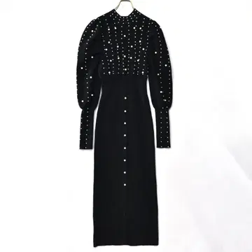 리엔다 메니 모조 진주 타이트 니트 원피스