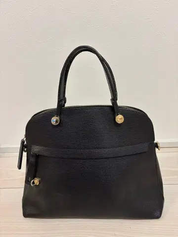 FURLA 훌라 가죽 핸드백 블랙