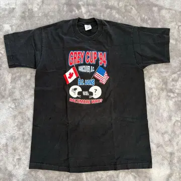 90s USA제 GREY CUP '94 싱글 스티치 T셔츠 블랙 XL