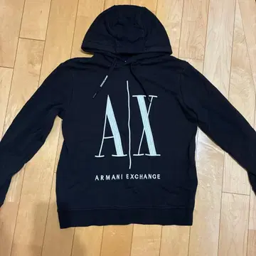 Armani Exchange 블랙 후드티 M