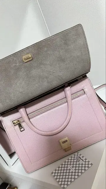 FURLA 핑크 가죽 숄더백