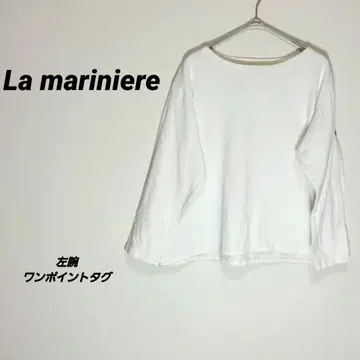 4787U 라 마리니에르 하트마켓 긴팔 티셔츠 면 화이트