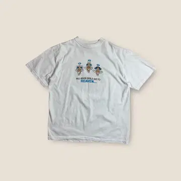 90s USA POWER PUFF 파워퍼프걸 패러디 티셔츠