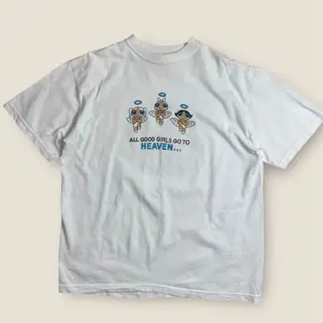 90s USA POWER PUFF 파워퍼프걸 패러디 티셔츠