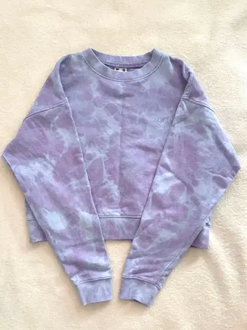 X-girl BLEACHED SWEAT 맨투맨 숏 기장 타이다이