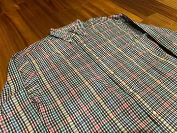 90s 랜즈엔드 Lands' End 깅엄 체크 셔츠 버튼 다운