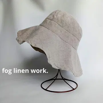 [새상품급] fog linen work 로주 린넨 햇 내추럴 베이지