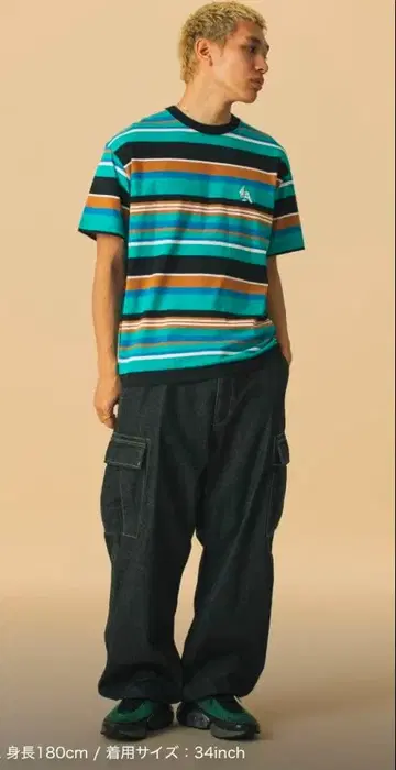 XLARGE COLOR STITCHED DENIM CARGO PANTS