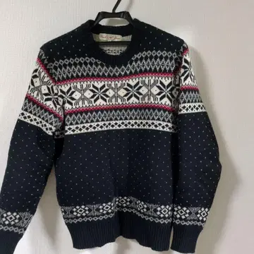 Freak's Store 네이비 페어아일 패턴 니트 M