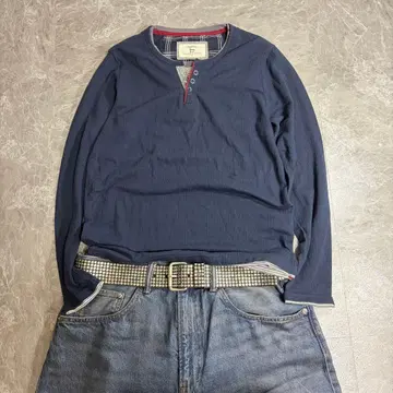 00s archive grunge layered henry neck