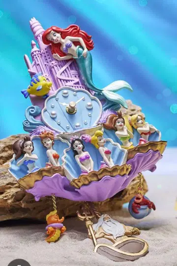 벽걸이 시계 인어공주 35주년 트리톤의 딸 디즈니 스토어 피규어