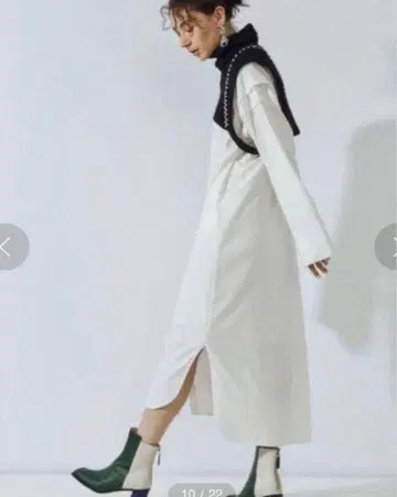 UN3D. 넥워머 셔츠 원피스