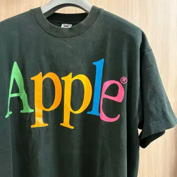 90s Apple 로고 T셔츠 XL USA제 레인보우 빈티지