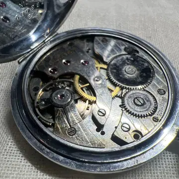 스위스산 회중시계 무브 15석 니켈 케이스 앤티크 정크