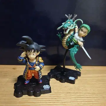 점프 40주년 드래곤볼 원피스 콜라보 꿈의 퓨전 피규어