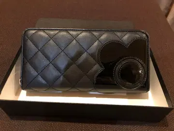 MARY QUANT 퀼팅 블랙 장지갑