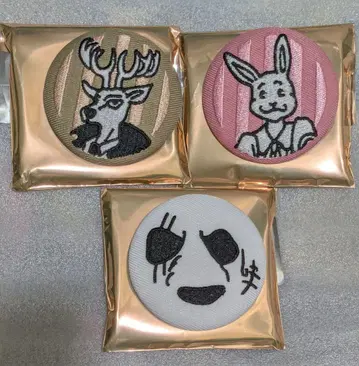 이타가키 파루전 한정판 트레이딩 자수 캔뱃지 루이 하루 고우힌 3개 세트