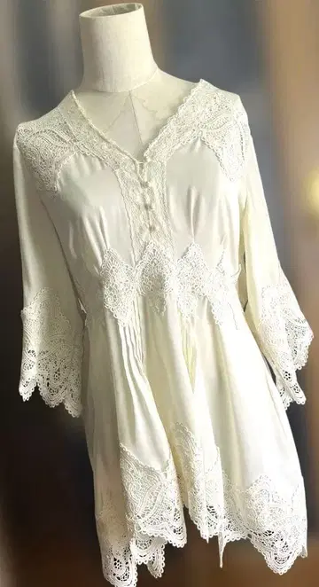 axes femme 튜닉 y2k 모리걸 히메 스타일 원피스 레이스