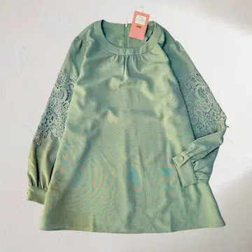 택 포함 픽시 하트 럭셔리 레이스 슬리브 플레어 튜닉