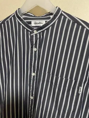 할인 중 새상품급 Gymphlex 스트라이프 코튼 셔츠 L 사이즈