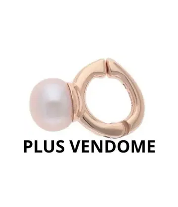 펄 장식 로즈 골드 이어커프