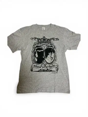 [ 진격의 거인 ] 미카사 사샤 T셔츠 L 사이즈 그레이