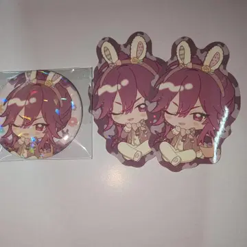 앙스타 애니카페 캔뱃지 스티커 원과망견